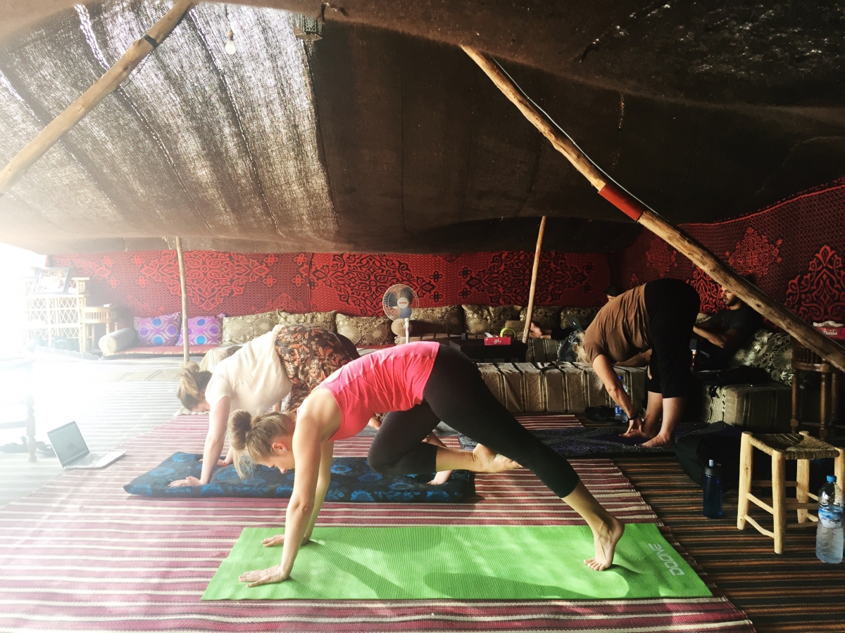 Rooftop yoga