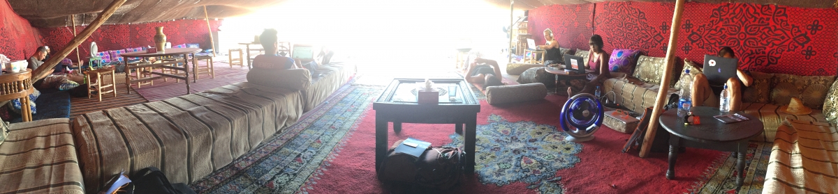 Berber tent workspace